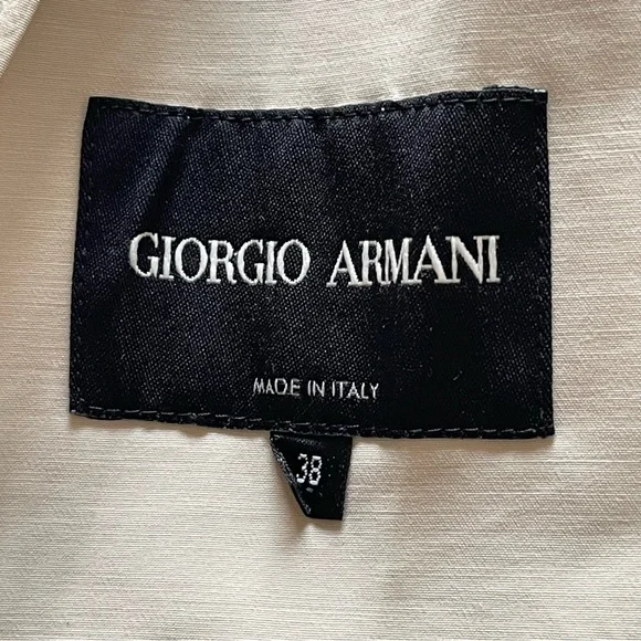 Giorgio Armani Cream Trench Coat - Picture 4 of 16